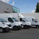fleet of delivery trucks and vans