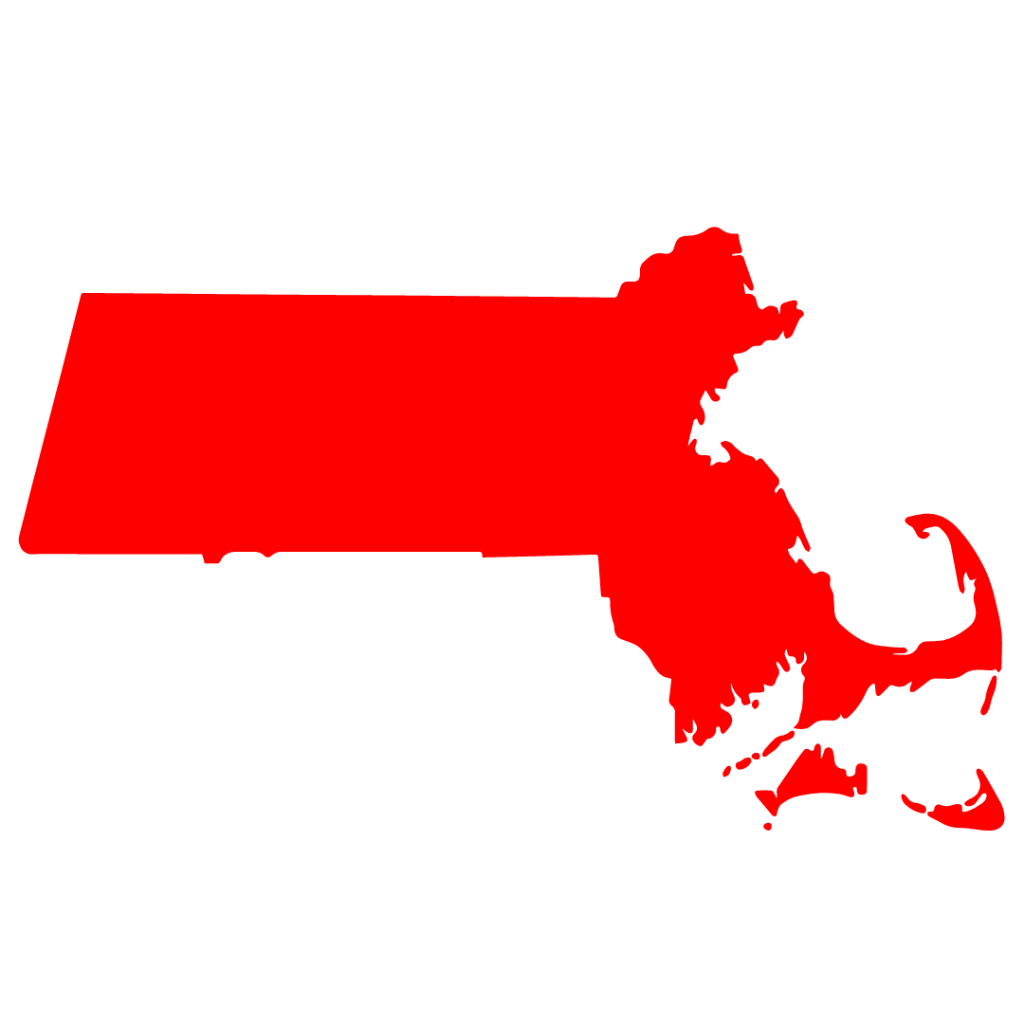 state of massachusetts on a map servived by xpressman