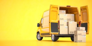 A truck full of packages